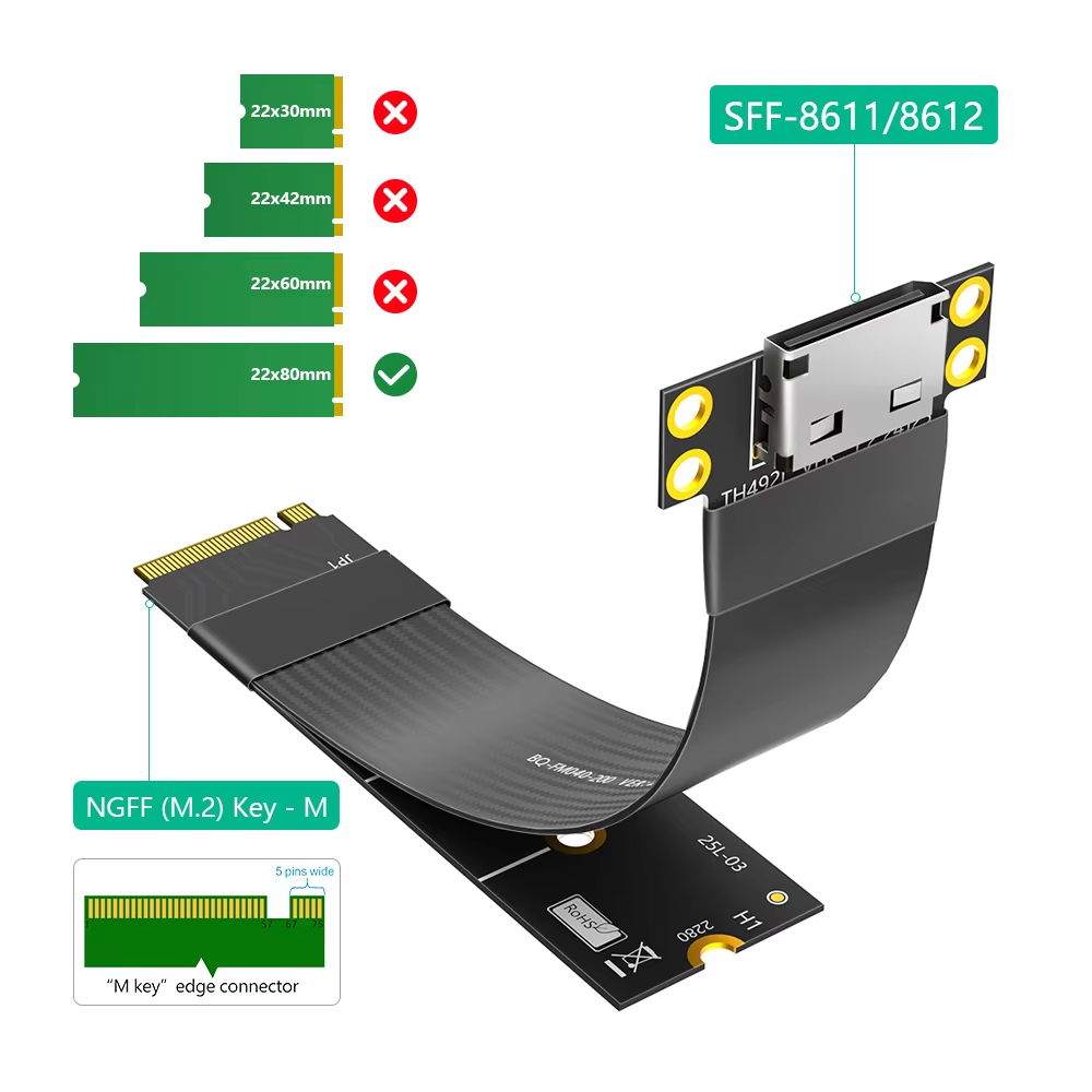 Kabel Ekstensi M.2 NVME ke Ocu - Oculink Egpu Mini Pc ulasan dan harga